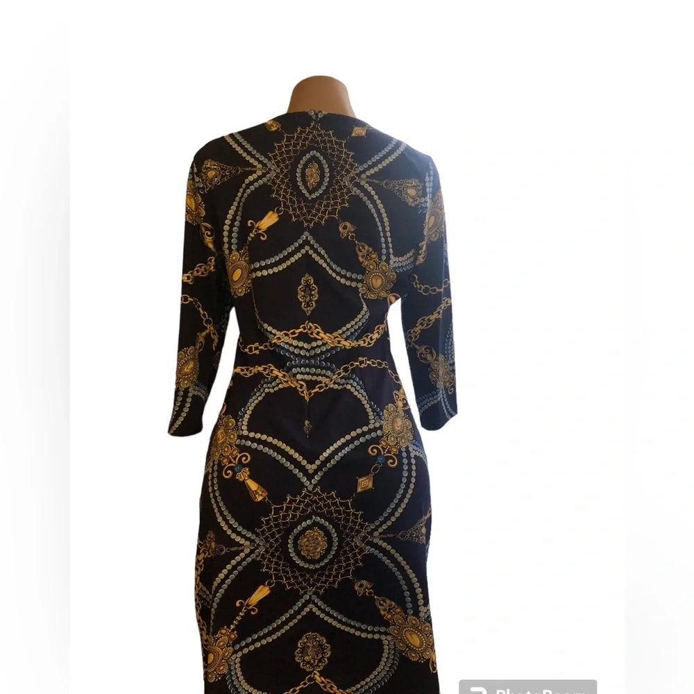 J.McLaughlin Sophia Dress in Navy Gold